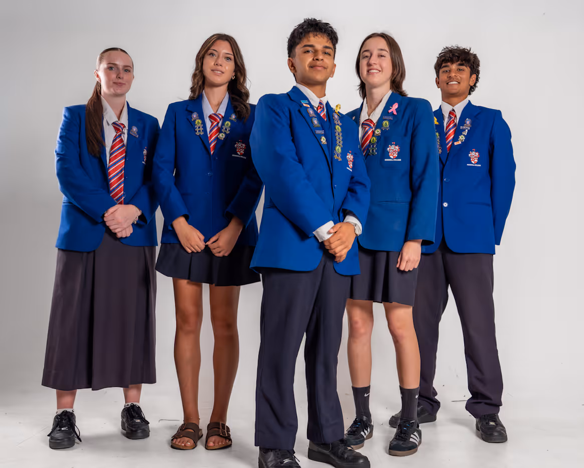 The 2026 student leaders of Rosehill College together