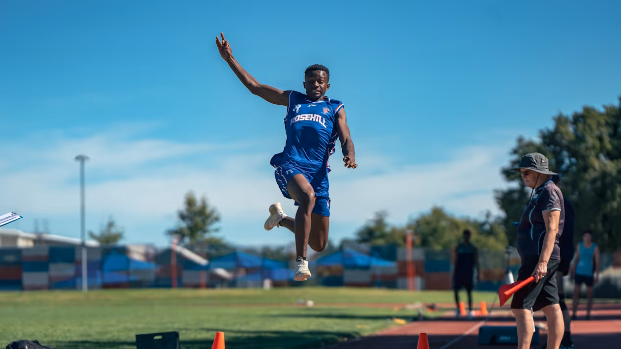 Rosehill College athletes competing in athletics