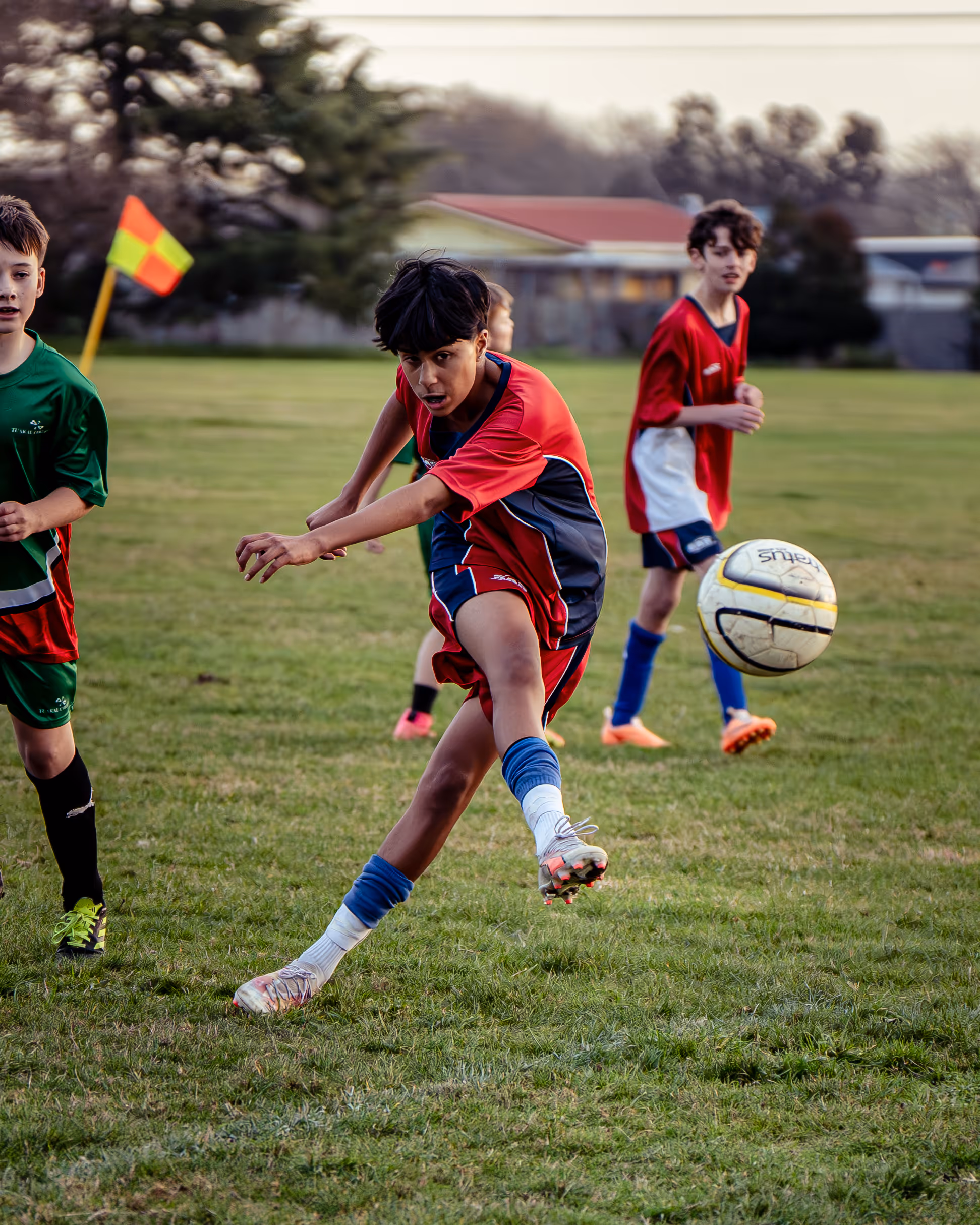 Rosehill College students playing football
