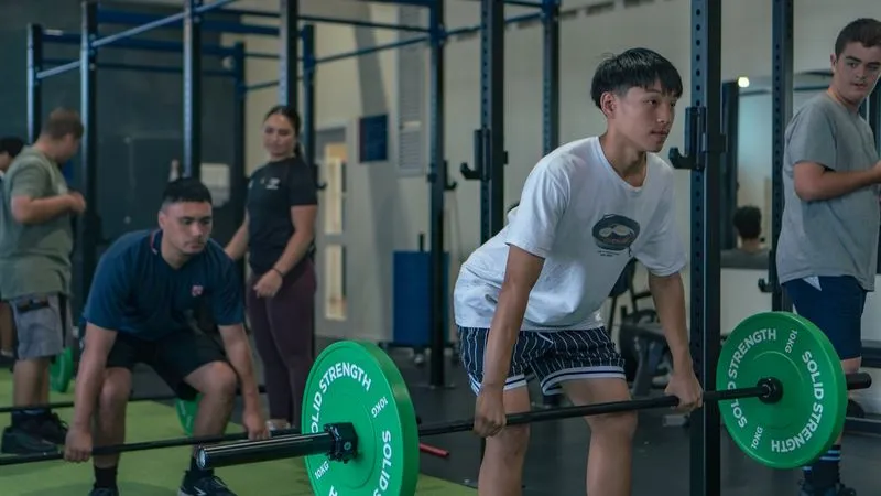 Rosehill College weightlifting athlete