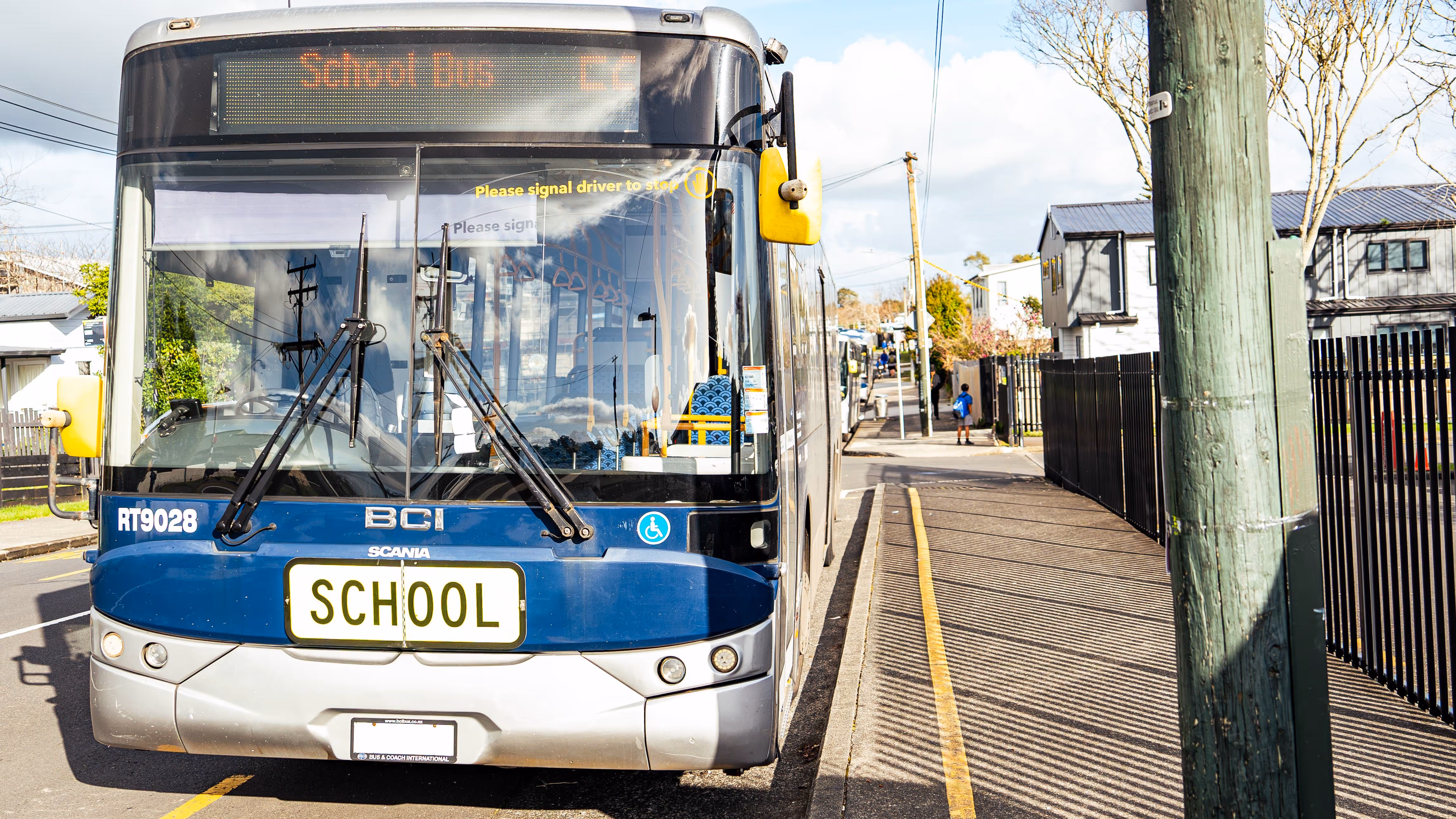 School buses at Rosehill College
