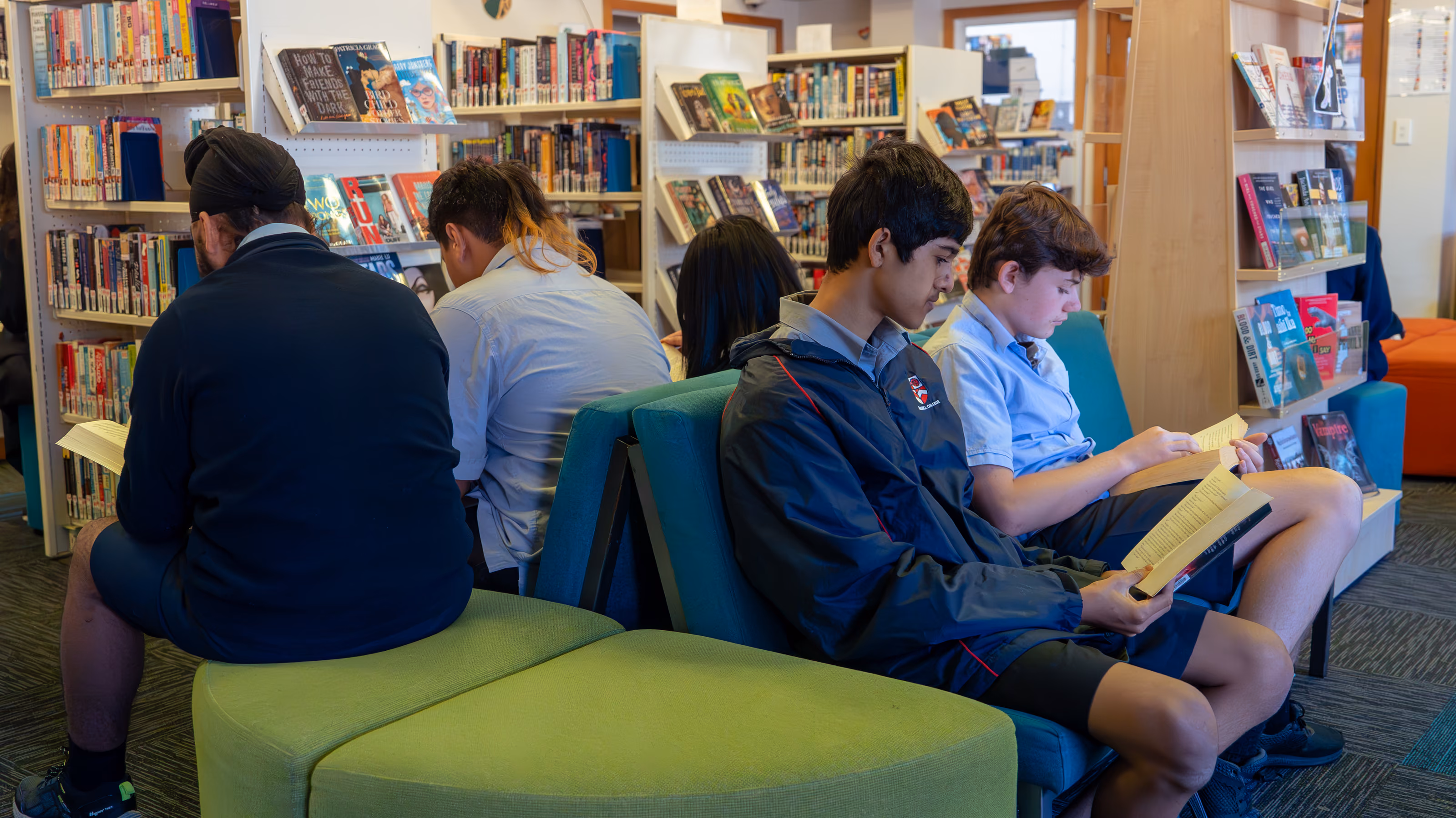 Rosehill College students studying in the school library